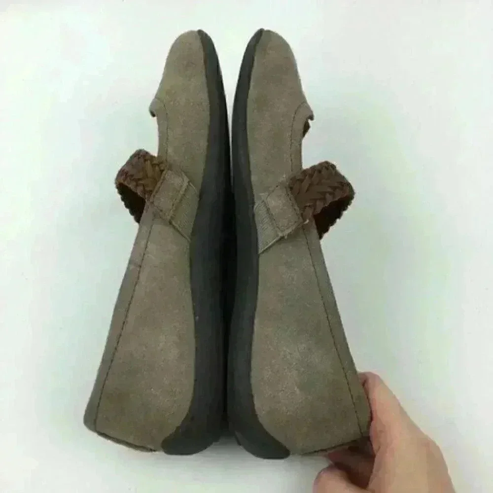 Eddie Bauer Flats 8 Delight Pine Suede Maryjanes